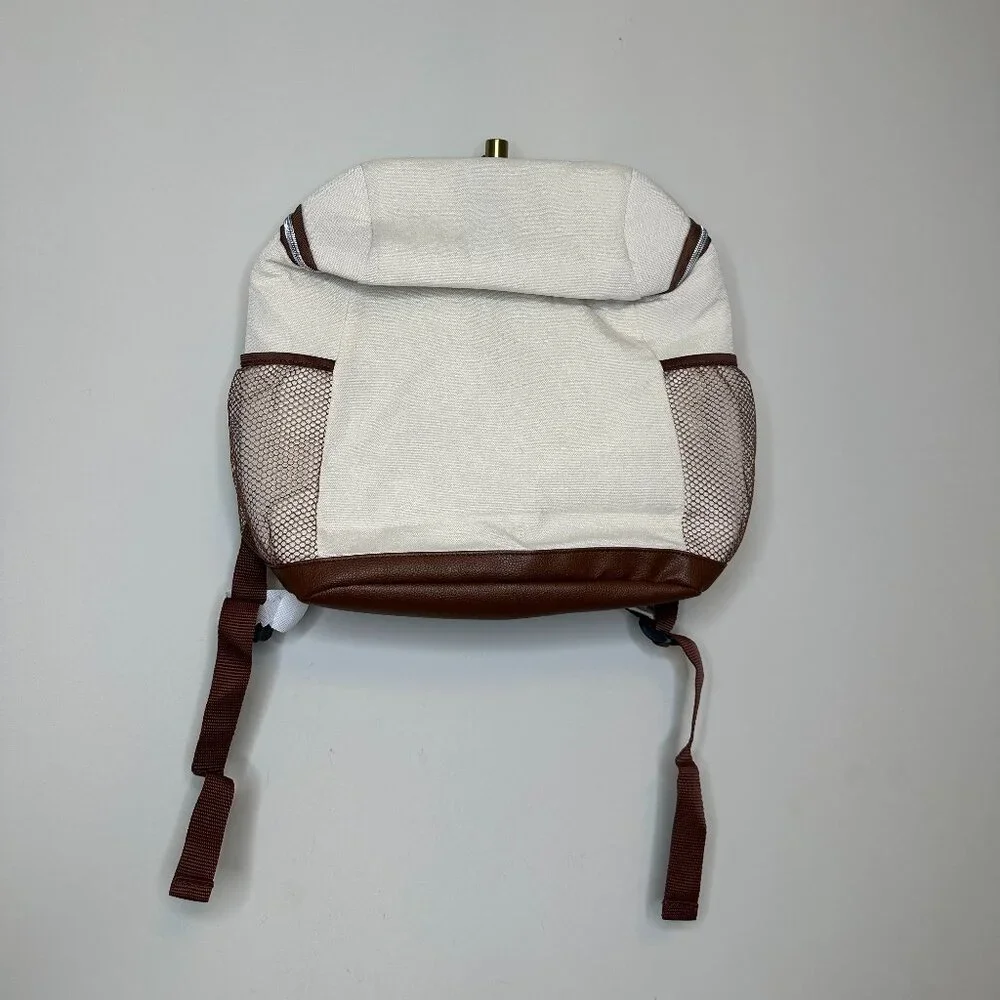 NEW DSW BACKPACK Cooler Workout Gym School Bag WEEKENDER Cream Brown Side Pocket